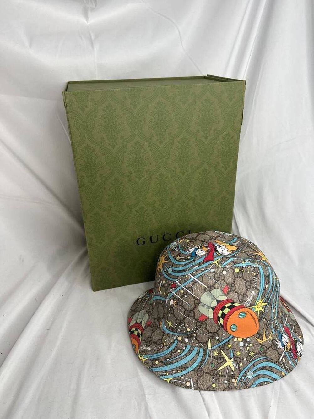 GUCCI X DISNEY Beige Medium Donald Duck Supreme Canvas Hat Medium 317839